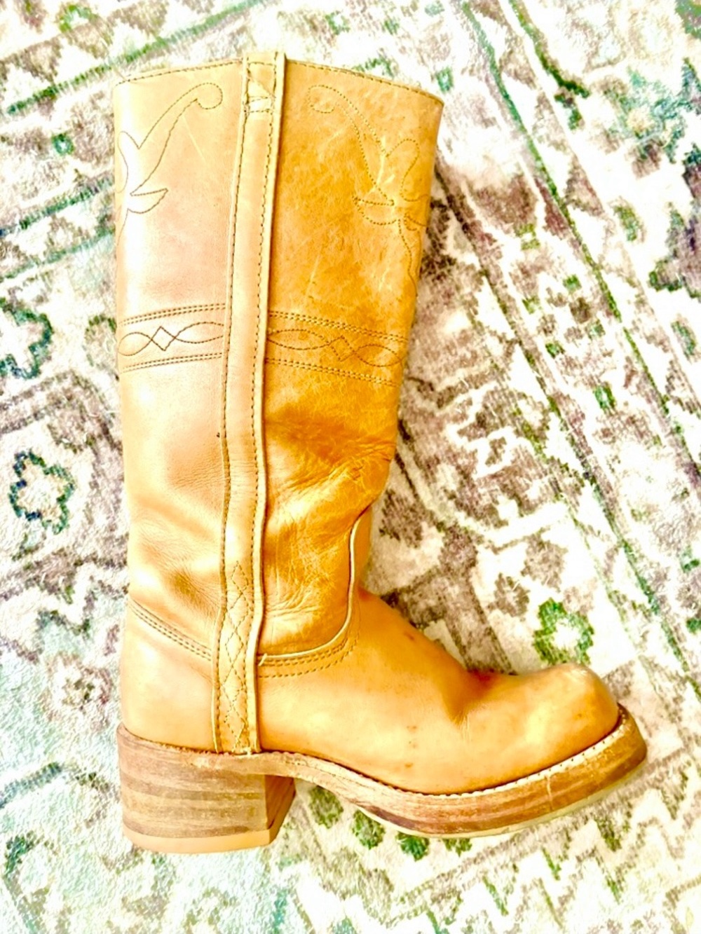 FRYE Genuine VTG.CAMPUS Boots STAG/Longhorn/Stitching/Excellent Condition-Rare. - Picture 11 of 15